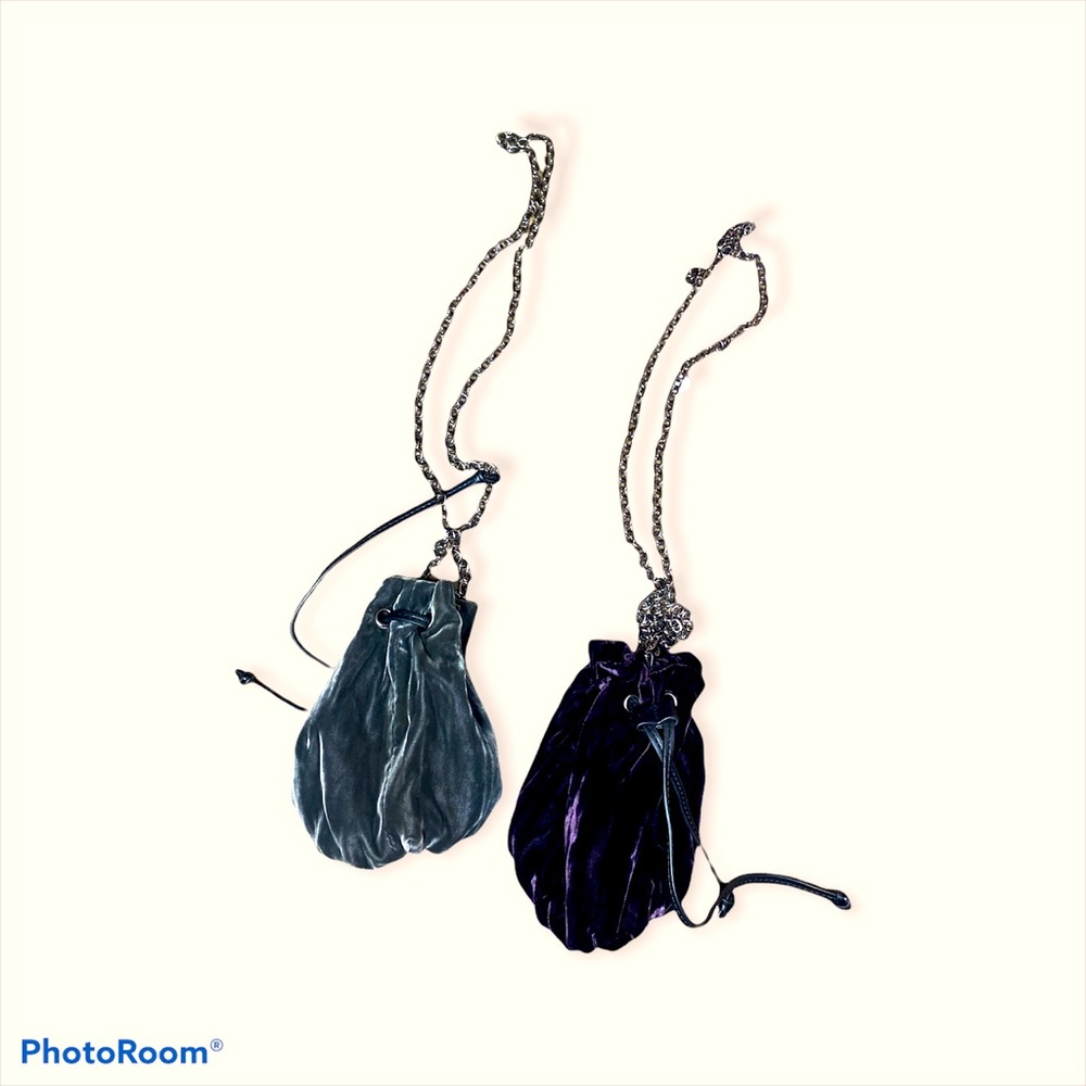 Velvet Silver & Velvet Plum Sexy Clutches w/Strap
